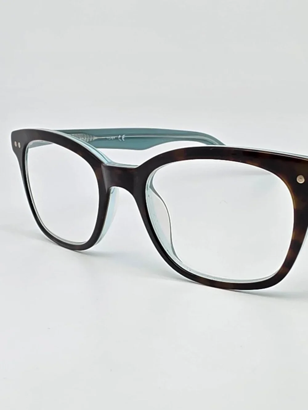 Kate Spade Rebecca TA20 Tortoise Aqua +2.00 Cat Eye Reading Glasses w/ Case 49mm